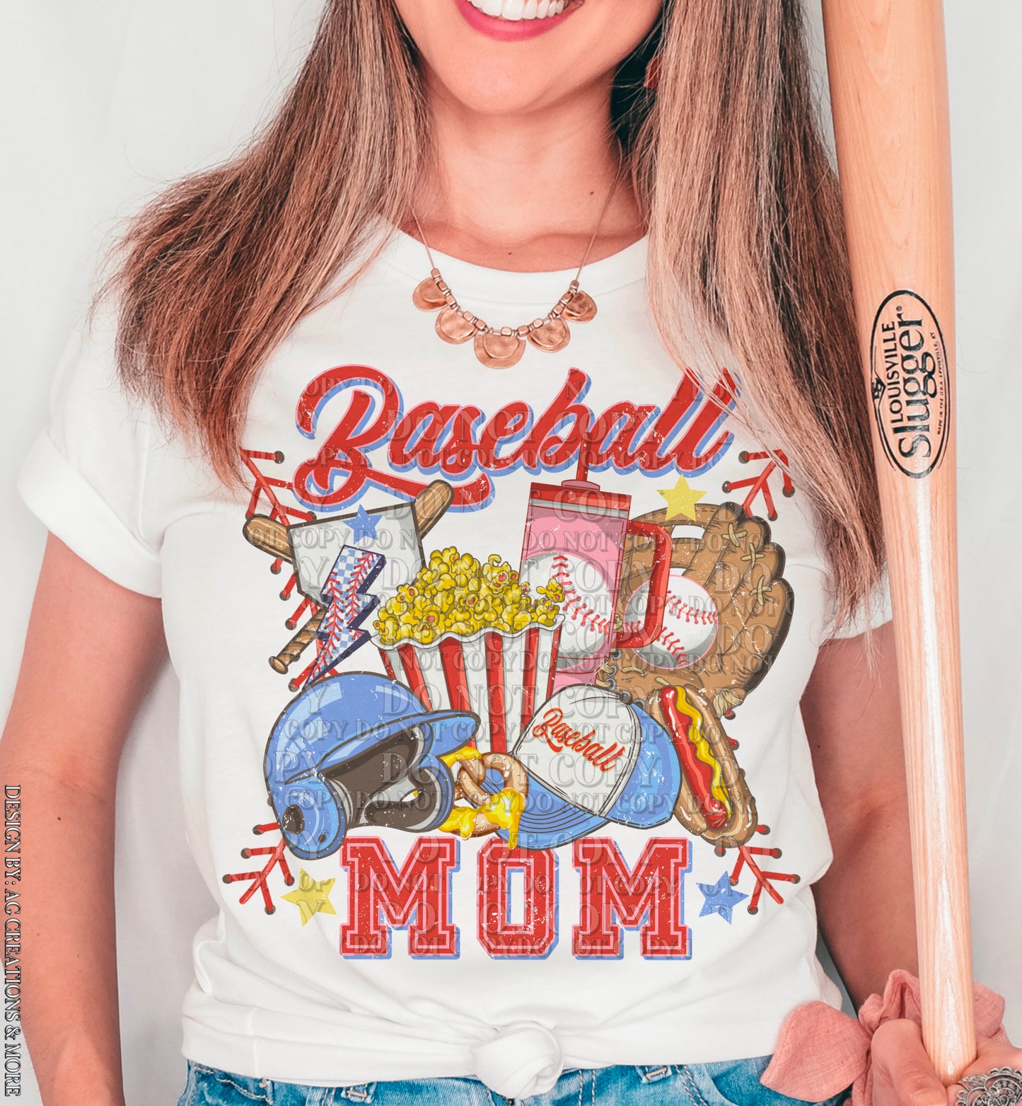 Baseball Mom Hoodie or Crew Neck