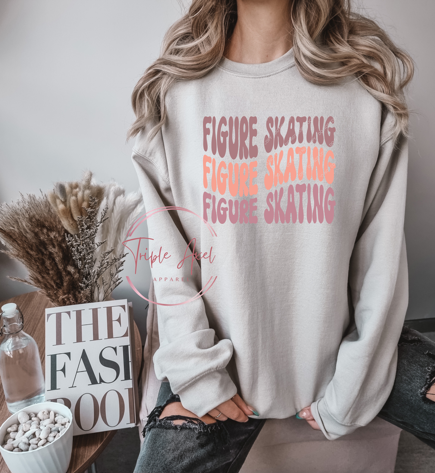 Youth Figure Skating 3 Hoodie or Crew Neck