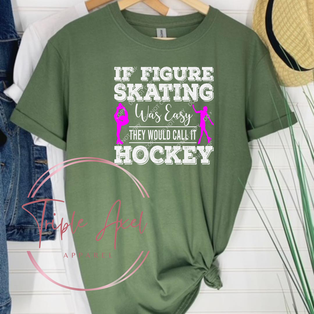 Youth If Figure Skating was easy they would call it Hockey V2 Hoodie or Crew Neck