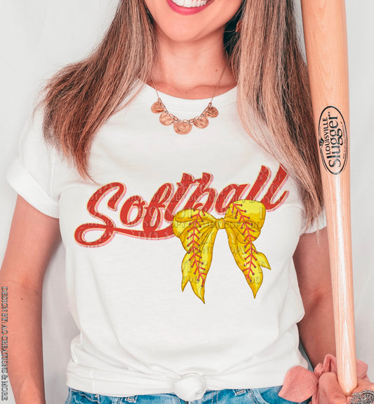 Softball (bow)  Hoodie or Crew Neck