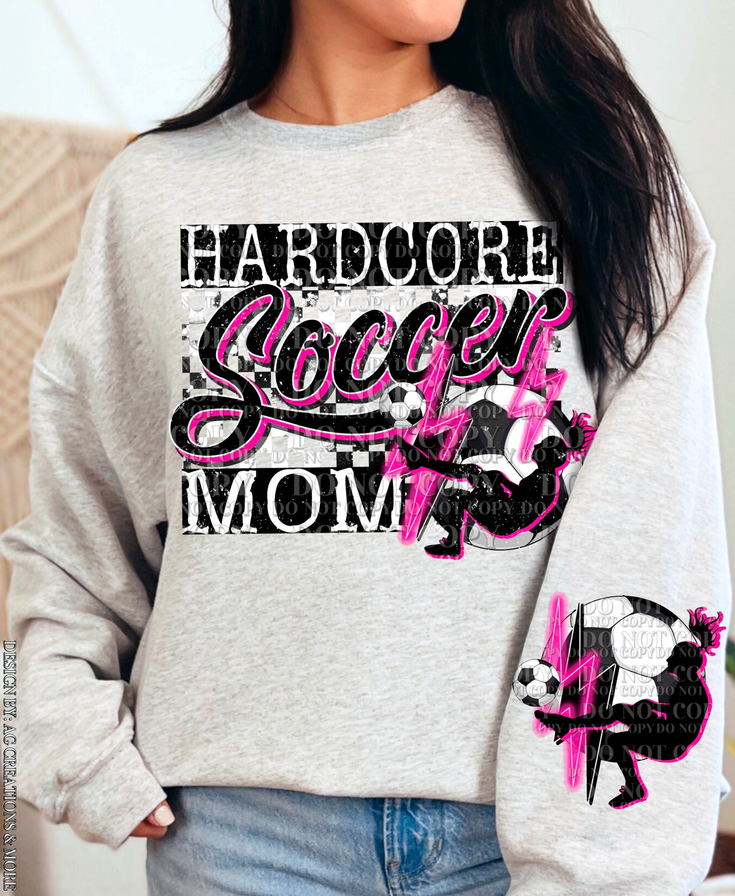 Hardcore soccer Mom (girl)  T-Shirt
