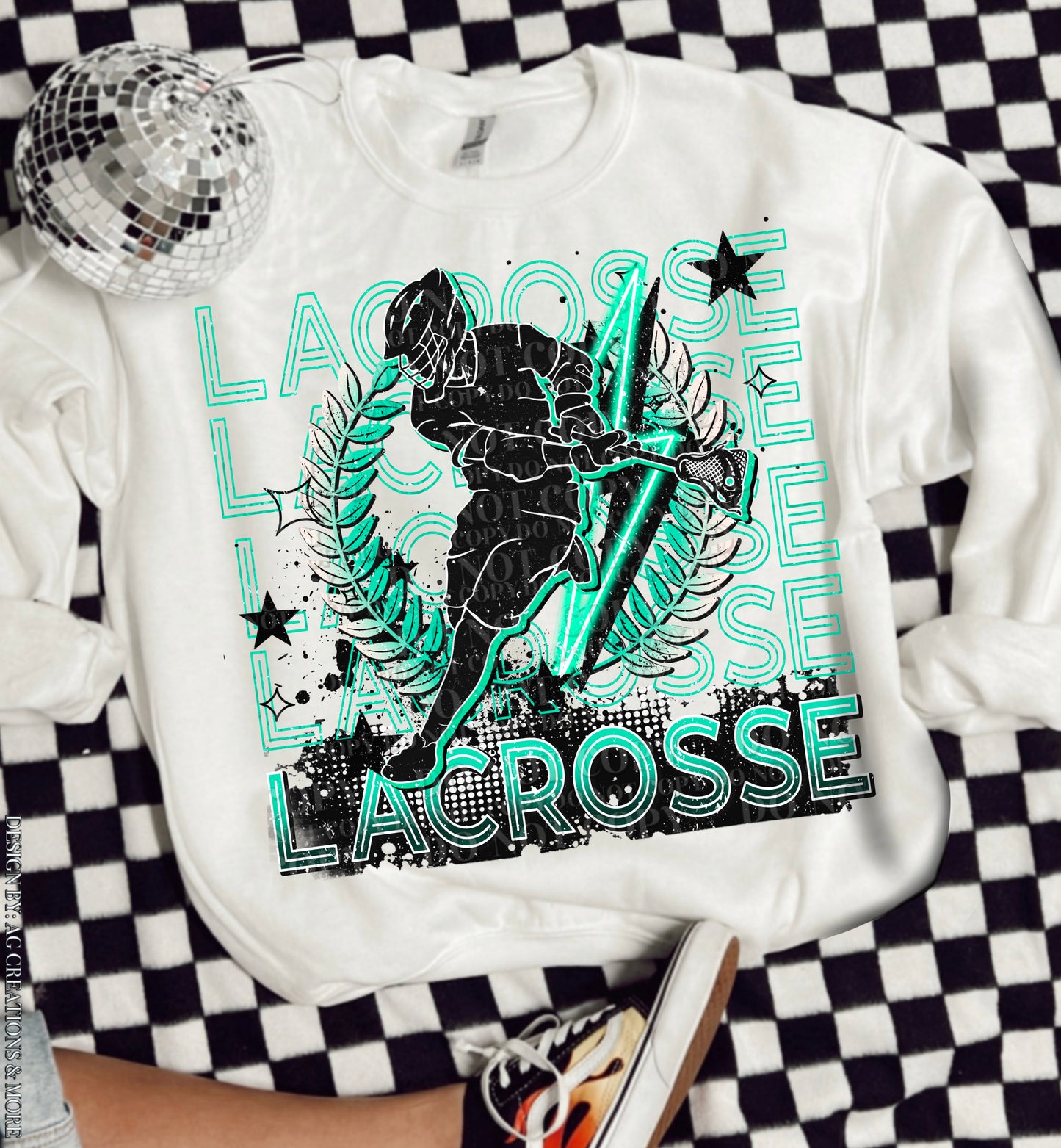 Lacrosse Hoodie or Crew Neck