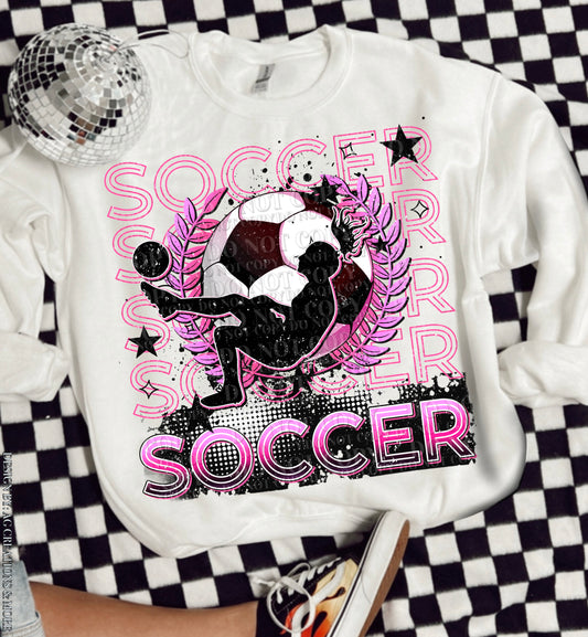 Soccer (girl) Hoodie or Crew Neck
