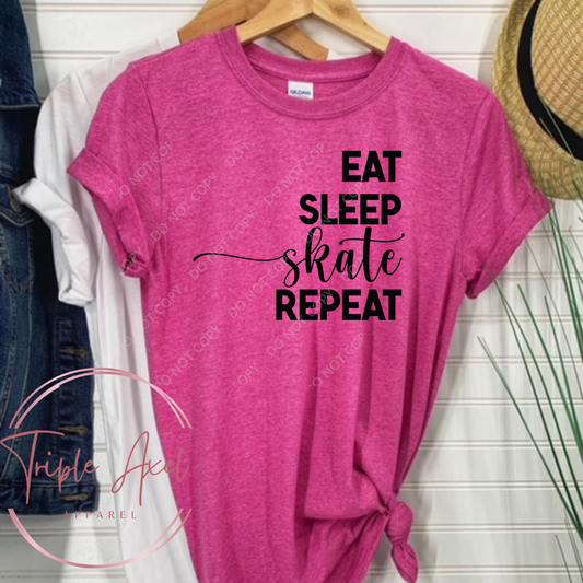 Eat Sleep Skate Repeat  Tshirt