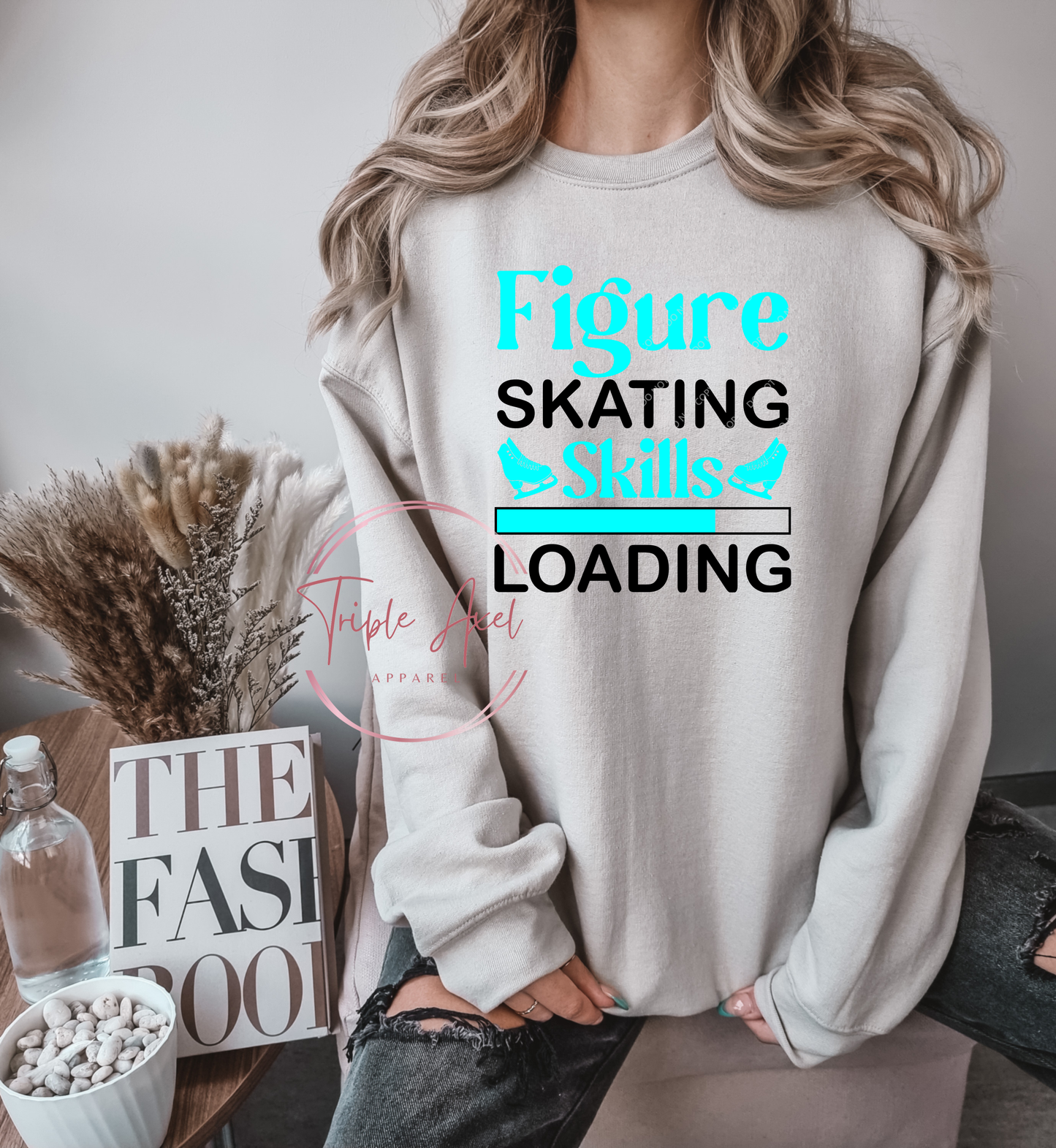 Youth Figure Skating skills Loading Hoodie or Crew Neck