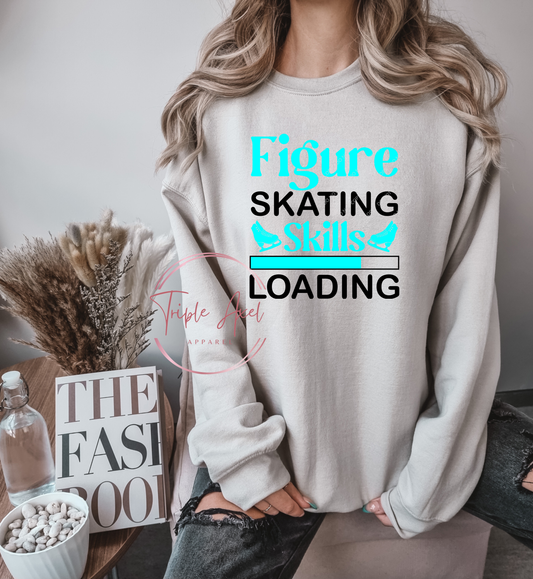 Youth Figure Skating skills Loading Hoodie or Crew Neck